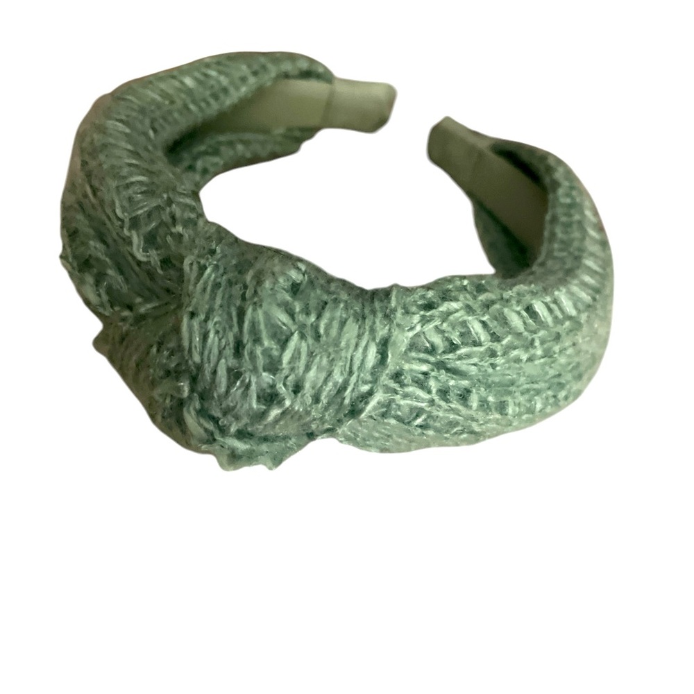 Anthropologie Leah Sweater Weather knit knot headband Robyn’s egg soft blue